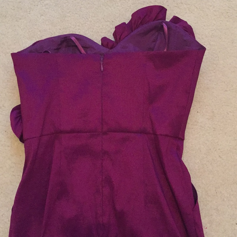 NWOT purple maxandcleo BCBG strapless mini dress - Picture 4 of 8